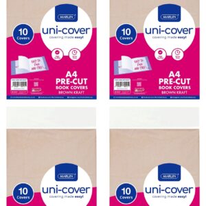 Precut Book Covers A4 Brown Kraft 10’s