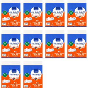 Coloured Slip On Book Covers A4 5’s 110micron