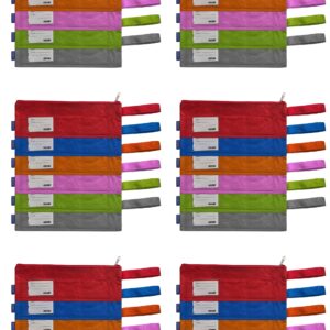 Polyester D600 3 Division 30 X 9½cm Pencil Bag Assorted Colours
