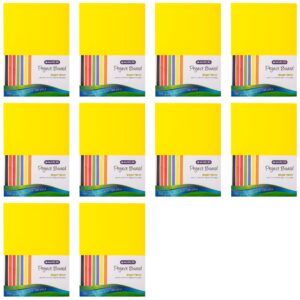 Project Boards A4 160gsm 10’s Bright Yellow