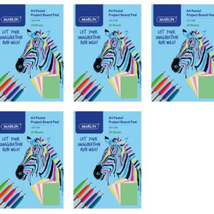 Project Board Pad A4 25 Sheets 160gsm Pastel Assorted