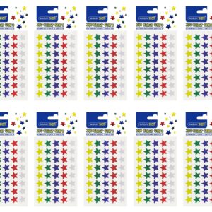 Kids Self Adhesive Stickers Colour Stars 240’s 240 X 5 Colour Stars