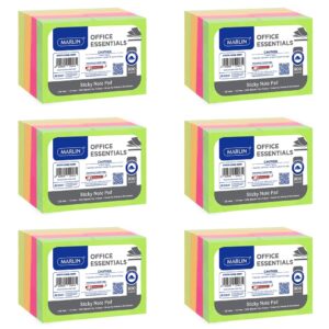 Office Essentials Sticky Note Pad 38 X 51mm 8 X 100 Sheets Cube Green/pink/orange/yellow