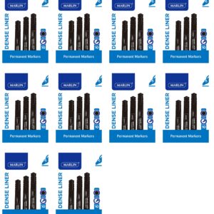 Dense Liners Permanent Markers 10’s Black