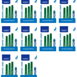 Dense Liners Permanent Markers 10’s Green
