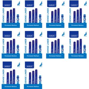 Dense Liners Permanent Markers 10’s Blue