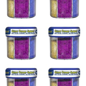 Kids Glitter Powder Shaker 60g, 6 Colours, (10g Per Colour)
