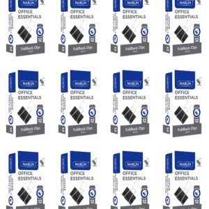 Office Essentials Fold Back Clips 25mm 12’s