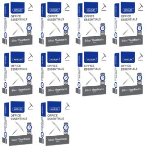 Office Essentials Silver Thumbtacks / Drawing Pins 11mm 100’s