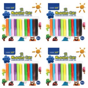 Kids Modelling Clay 180g 6 Normal & 6 Neon Colours