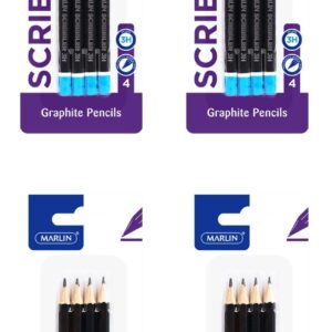 Graphite 3H End Dipped Pencils 4’s 3h End Dipped Pencil Black Barrel 4’s