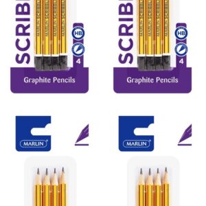 Graphite HB End Dipped Pencils 4’s Scribblers HB end dipped pencil, 4’s