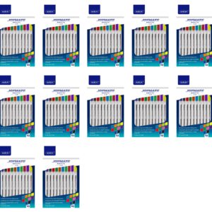 Free Styler Transparent Medium Point Pens JOYMATE Ballpoint Pens, Medium Point-1.0mm, Assorted Ink, 10 pcs in a Polybag