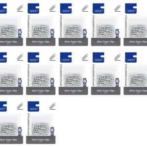 Office Essentials Silver Paper Clips 33mm 100’s Blister Card