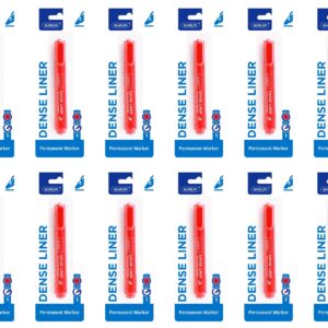 Dense Liners Permanent Markers 1’s, Red