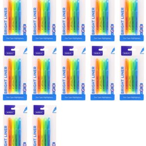 Bright Liner Pen Type Highlighter 4’s 4’s, Assorted Colours