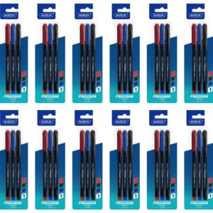 Precision Fineliner 3’s Assorted – Black/blue/red