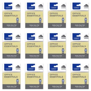 Office Essentials Sticky Note Pad 76 X 76mm 100 Sheets Pastel Yellow