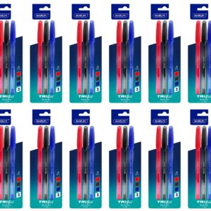 Gel Glide Gel Ink Pens TRI-gel ink pens, Medium Point-0.7mm, Assorted Ink, 3 pcs in a Polybag